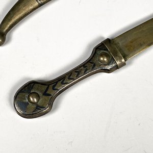 Daga Árabe Antigua con Vaina en Plata, 20 cm - imagen 2