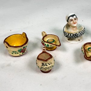 Conjunto de 8 Piezas Miniatura en Cerámica Decorada - imagen 3