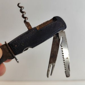 Cuchillo Multiuso Solingen Vintage con Grabado "CL" - imagen 2