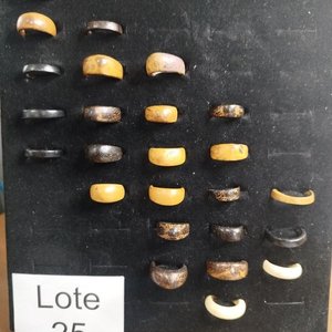 Lote de 25 Anillos de Madera de Coco Natural - imagen 1