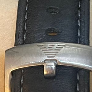 Reloj Cronógrafo Emporio Armani AR0635 Acero Inoxidable Esfera Plateada Cuero Negro - imagen 4