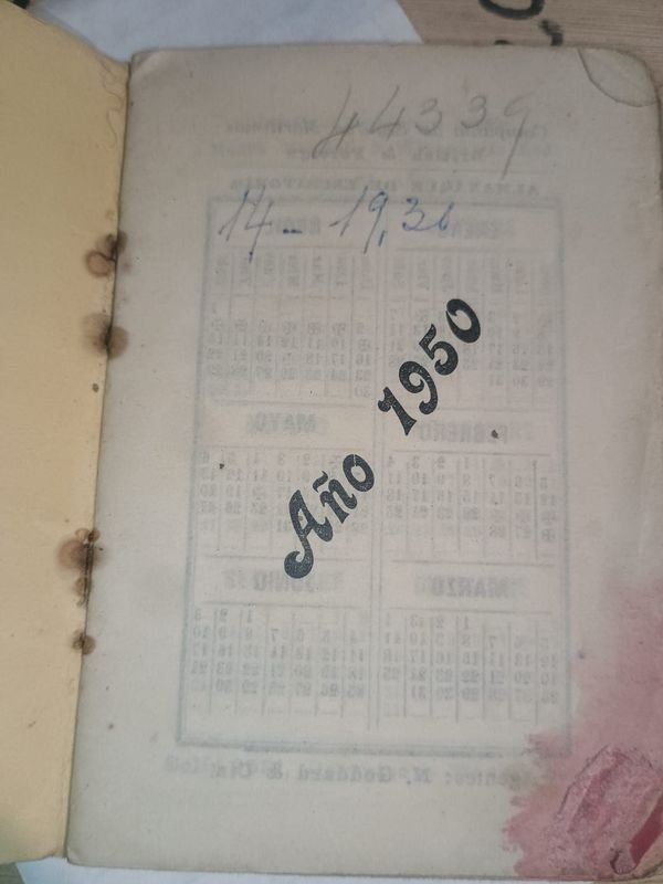 Librillo de recibos y apuntes de fuerte compañía británica del siglo XX - imagen 3