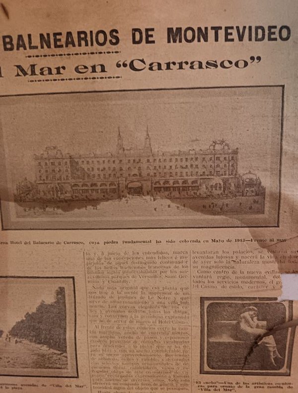 Documento Histórico Original: Los Grandes Balnearios de Montevideo Villa del Mar en Carrasco - imagen 2
