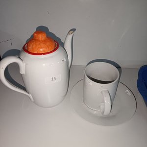 Tetera, Taza, Platillo y Fuente Azul - imagen 2