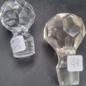 Lote de 2 Tapones de Botellón de Cristal Tallado - imagen 3