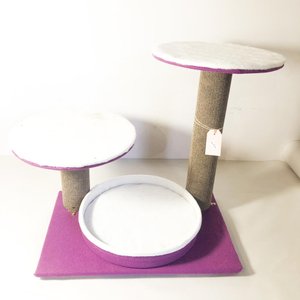 Rascador para Gatos Violeta y Blanco con Plataformas - imagen 1