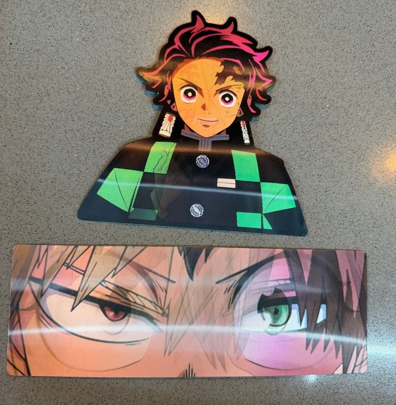 Stickers Anime Personajes Tanjiro y Bakugo