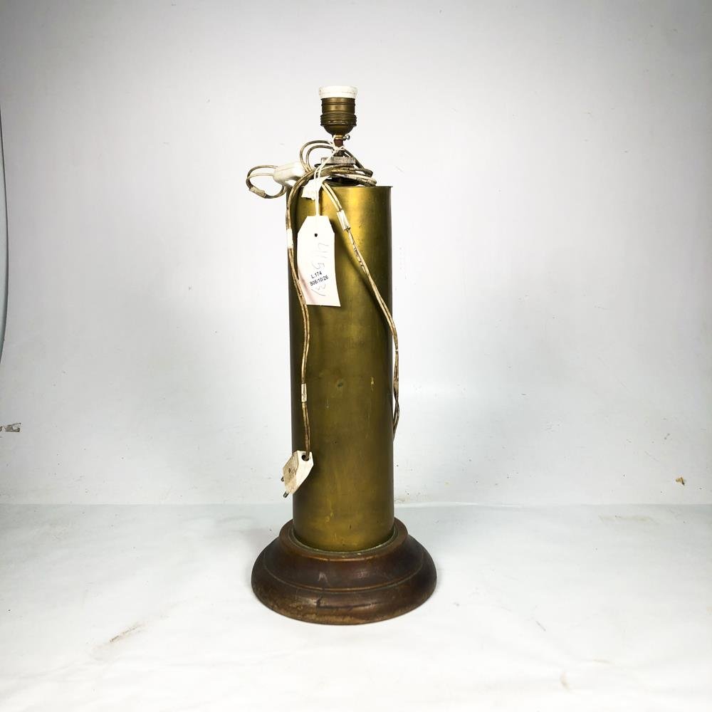 Lámpara de Mesa Vintage en Bronce y Madera