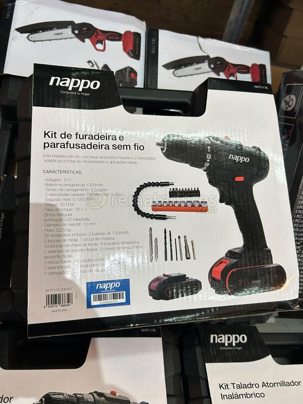 Taladro Inalámbrico Nappo NH-175 con Accesorios