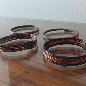Lote de 5 Pulseras de Cobre y Metal con Medalla Souvenir de Francia - imagen 3