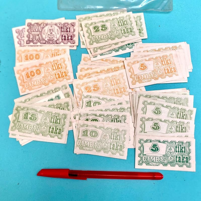 Lote de Billetes Miniatura "Gambas" Tiki-Taka Coleccionables
