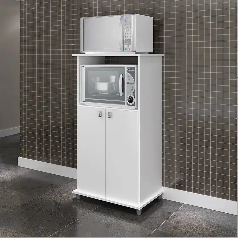 Mueble Organizador Blanco para Horno y Microondas