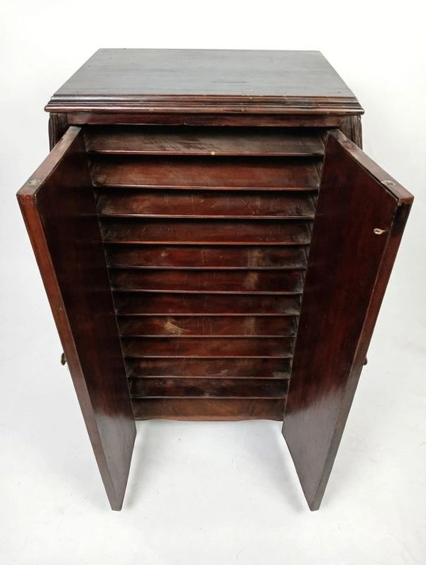 Archivador de Discos de Madera Oscura - imagen 1