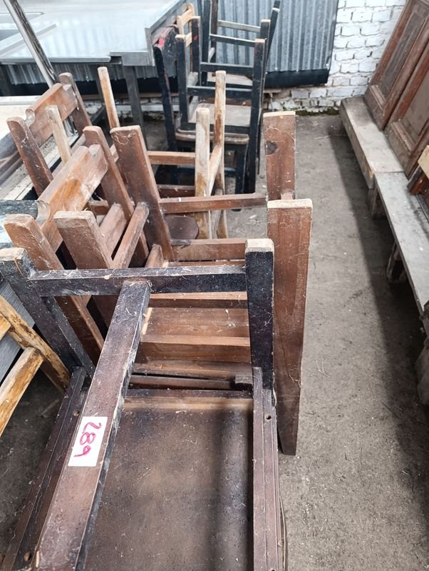 Lote de 10 Sillas de Bar de Madera