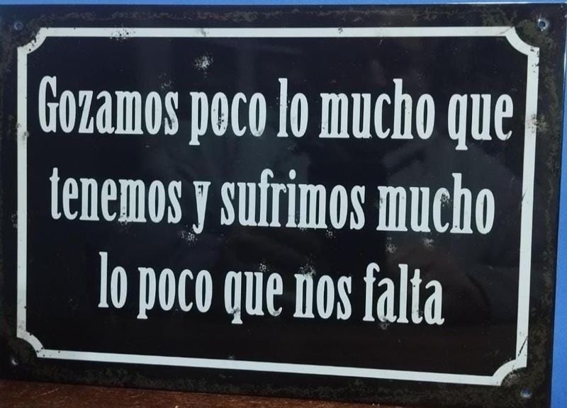 Decorativo Cartel con Frase en Español