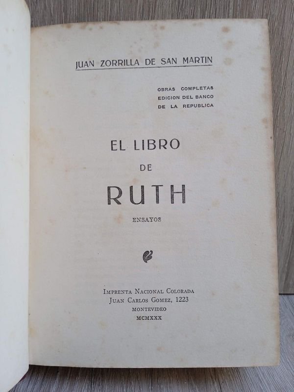 Libro antiguo de Juan Zorrilla de San Martín - imagen 2