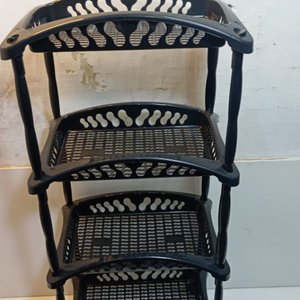 Organizador Negro de PVC con 4 Estantes - imagen 4