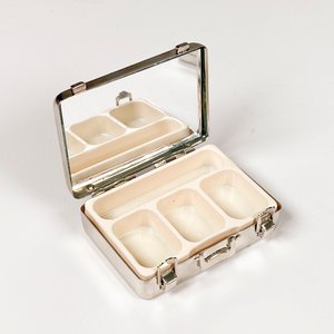 Tres Pastilleros Vintage Estilo Maletín con Espejo - imagen 3