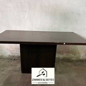 Mesa de Comedor Rectangular Oscura para 6 Sillas - imagen 3