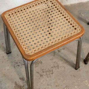 Par de Banquetas de Madera con Asiento de Roble y Esterilla Sintética - imagen 2
