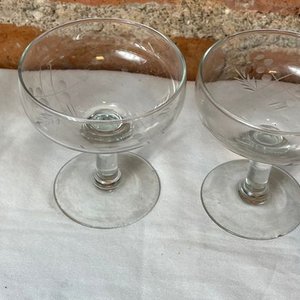 Juego de 6 Copas de Cristal Talladas al Ácido - imagen 4