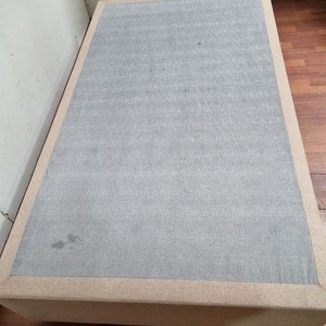 Sommier Tapizado Beige y Gris con 2 Cajones - imagen 4