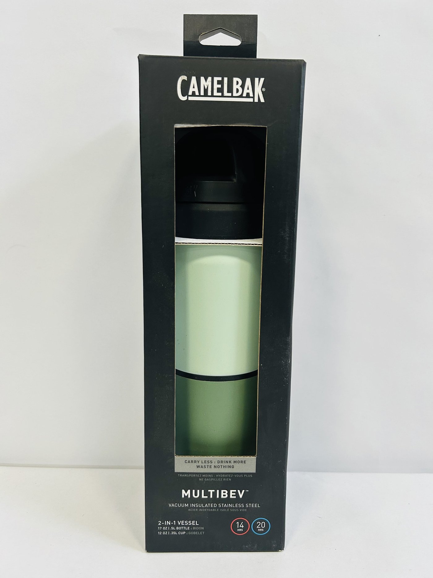 Botella de Agua y Taza de Viaje Camelbak Multibev 2 en 1 Acero Inoxidable Verde