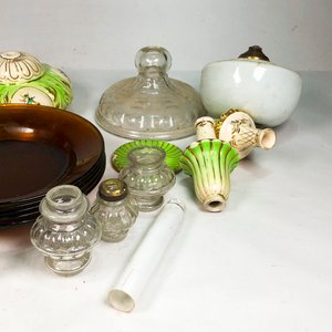 Lote de Platos de Vidrio y Accesorios para Araña - imagen 4