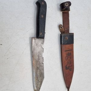 Cuchillo de Monte Tramontina con Sacacorchos y Vaina de Cuero - imagen 1