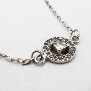 Dije de Plata con Circonias y Cadena de 50 cm - imagen 2