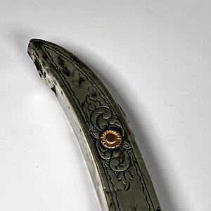 Cabezada Criolla Antigua en Plata y Oro con Grabados Florales - imagen 4