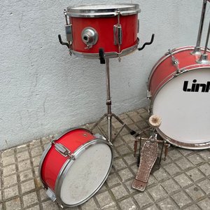 Batería Infantil Linko Roja con Bombo, Redoblante y Pedal - imagen 9