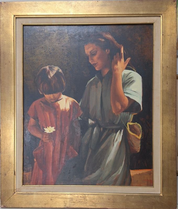 Cuadro "Madre e Hijo" de Miguel Ángel Tejera (73 x 59 cm)