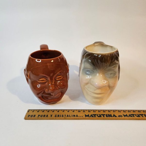 Tazas con forma de cabezas cerámicas - imagen 1
