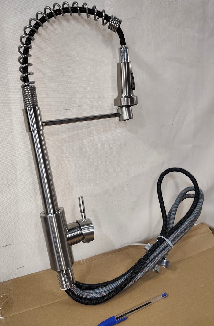 Faucétes de cocina flexible y telescópica en acero - imagen 4