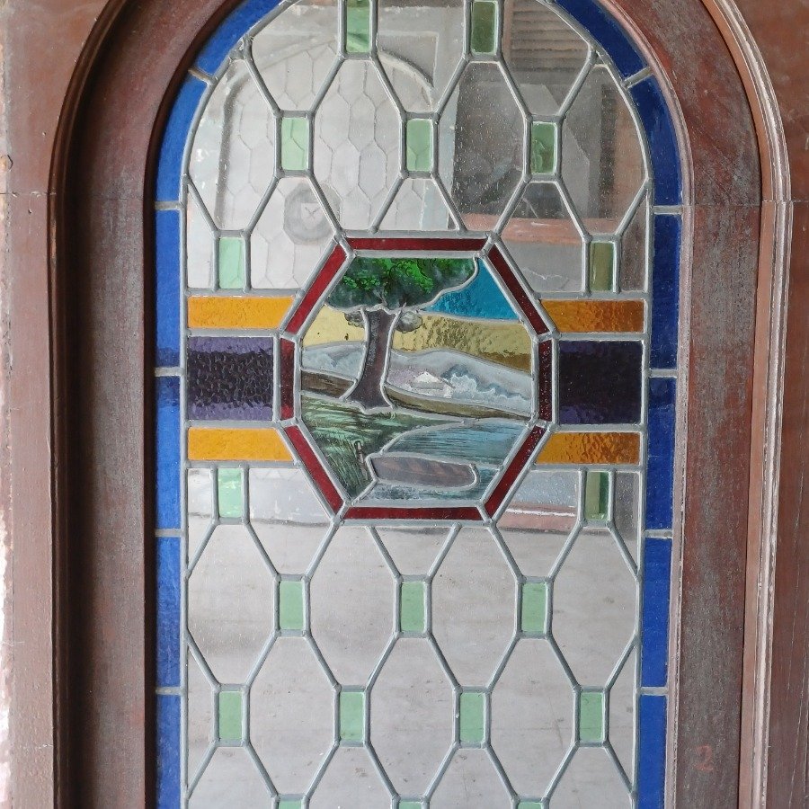 Ventana antigua con vitraux en excelente estado - imagen 10