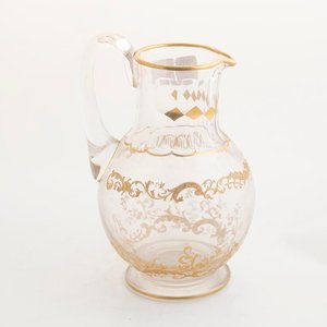 Jarra de Cristal Hialino con Detalles en Oro - 20cm - imagen 1