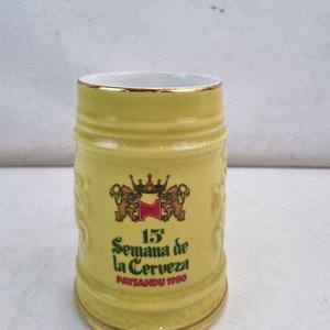 L 481 - 1 Pieza - Antigua jarra de cerveza promocional de la 15° Semana de la Cerveza de Paysandu 1980 con detalles en relieve - imagen 2
