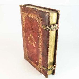 Lote siguiente: Nuevo Testamento Martín Lutero Edición Tubinga 1729 Tapa Cuero Bordo Art Nouveau Bronce