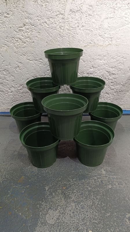 Lote siguiente: Macetas de plástico de 20 cm de diámetro y 16 cm de altura