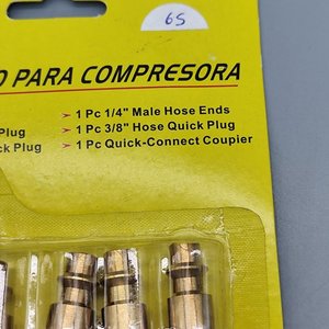 Set de 5 Acoples para Compresor Toyoki Profesional en Bronce - imagen 3