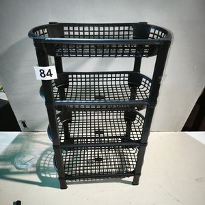 2 Fruteros Desarmables de Plástico Negro con Estantes - imagen 2