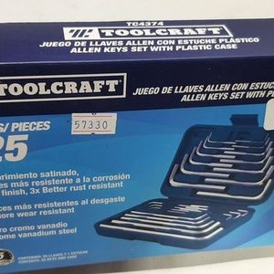 Juego de 25 Llaves Allen Milimétricas y en Pulgadas Toolcraft con Estuche - imagen 2