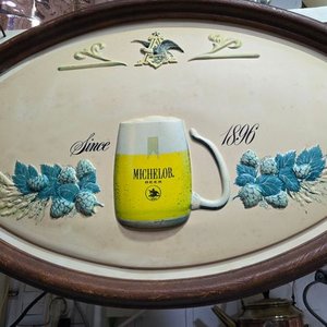 Cartel Oval Cervecero Michelab "Since 1896" con Relieve - imagen 2