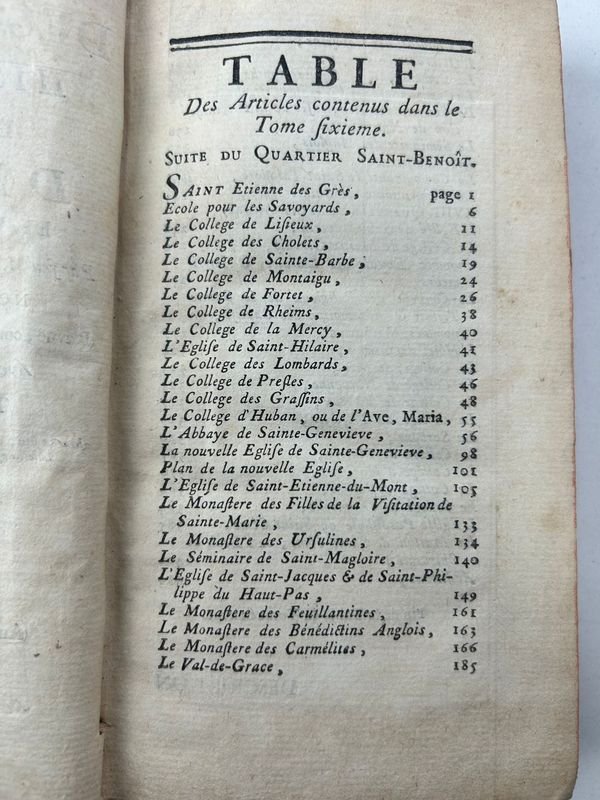 Dos tomos de Descripción histórica de la ciudad de París y sus alrededores, por Piganiol de la Force - imagen 7