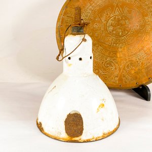 Colgante Metálico Antiguo y Calendario Maya en Cobre Repujado - imagen 2