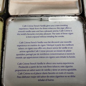 Lote de 3 Cigarreras Antiguas Café Crème en Lata con Papel Original - imagen 3