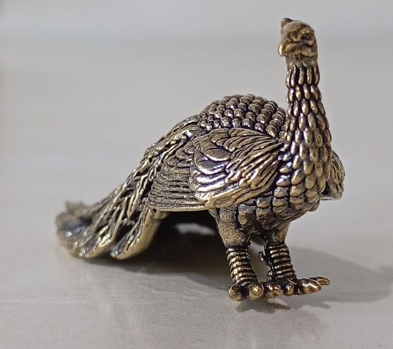 Figura de Faisán en Bronce - Miniatura Artística - imagen 2
