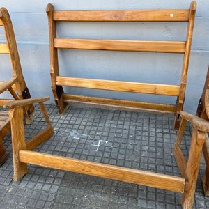 Juego de Living Madera Paraíso: Sofá 2 Cuerpos Desarmado y 2 Sillones Individuales - imagen 4