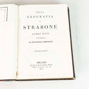 Lote siguiente: Geografía de Estrabón Volumen IV - Edición Milán 1854